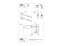 Sollux Lighting Aplique Para Pared-Sollux - 1 lámpara de pared Light Up Down Blanca, G9 Blanco