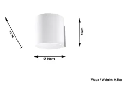 Sollux Lighting Aplique Para Pared-Sollux - 1 lámpara de pared Light Up Down Blanca, G9 Blanco