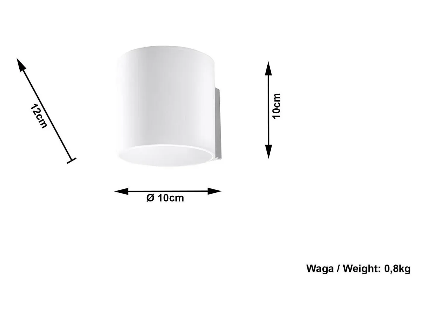 Sollux Lighting Aplique Para Pared-Sollux - 1 lámpara de pared Light Up Down Blanca, G9 Blanco