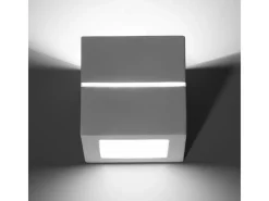 Sollux Lighting Sollux - 1 luz de pared de cerámica a ras de suelo blanca, E27 Blanco Hot