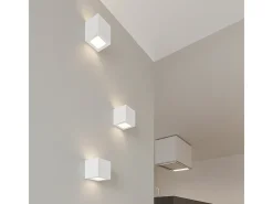 Sollux Lighting Aplique Para Pared-Sollux - 1 luz de pared de cerámica a ras de suelo blanca, E27 Blanco