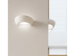 Sollux Lighting Aplique Para Pared-Sollux - 1 luz de pared de cerámica a ras de suelo blanca, E27 Blanco