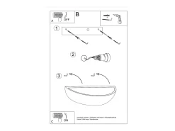 Sollux Lighting Aplique Para Pared-Sollux - 1 luz de pared de cerámica a ras de suelo blanca, E27 Blanco