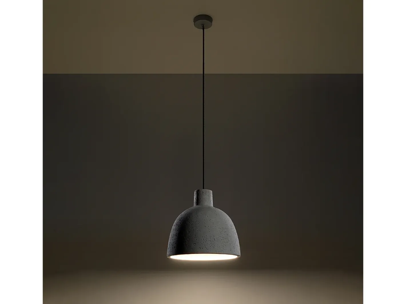 Sollux Lighting Lámpara Suspendida-Sollux - Lámpara colgante de techo tipo domo con 1 luz blanca, E27 Gris