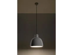 Sollux Lighting Lámpara Suspendida-Sollux - Lámpara colgante de techo tipo domo con 1 luz blanca, E27 Gris