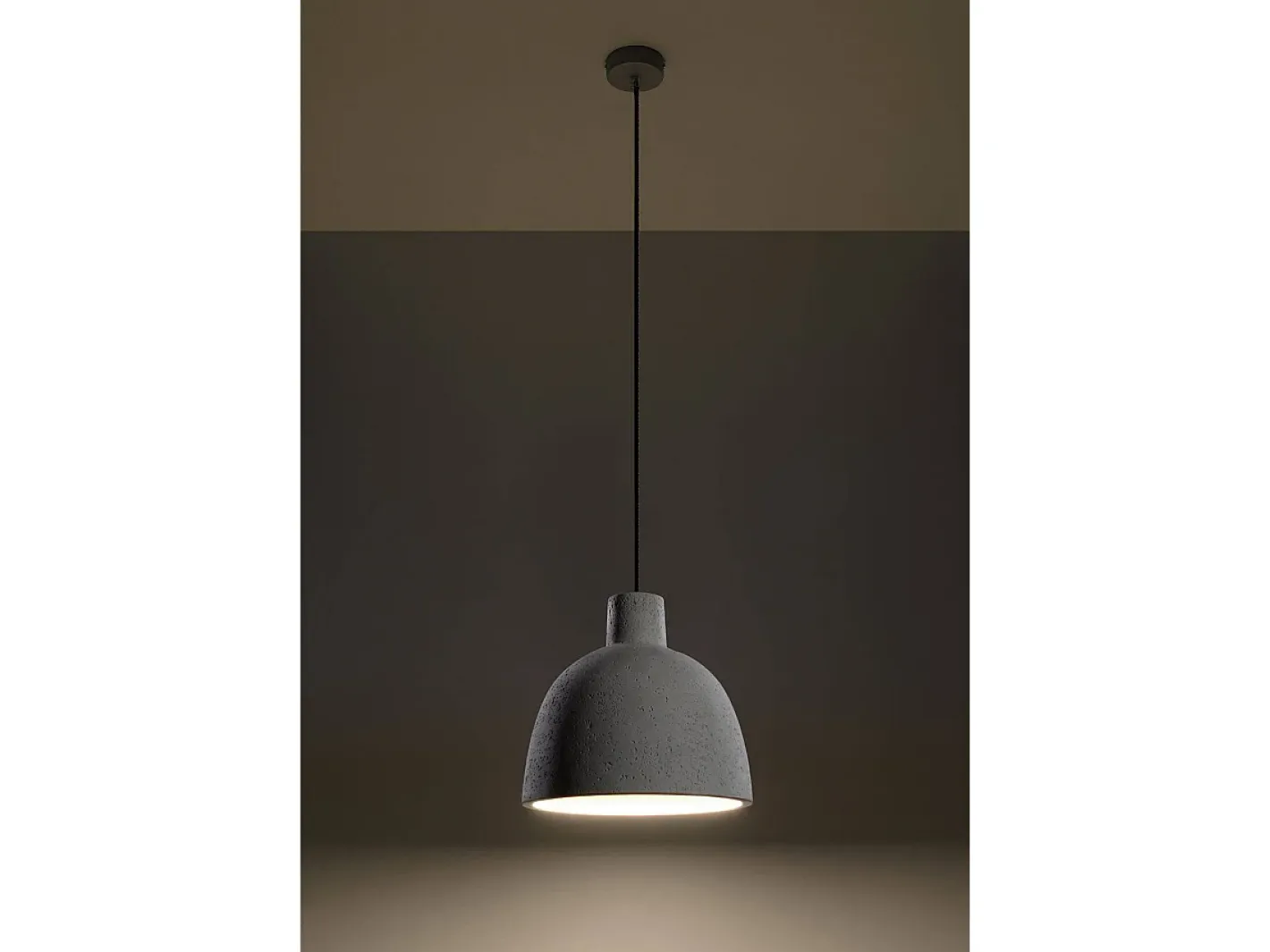 Sollux Lighting Lámpara Suspendida-Sollux - Lámpara colgante de techo tipo domo con 1 luz blanca, E27 Gris