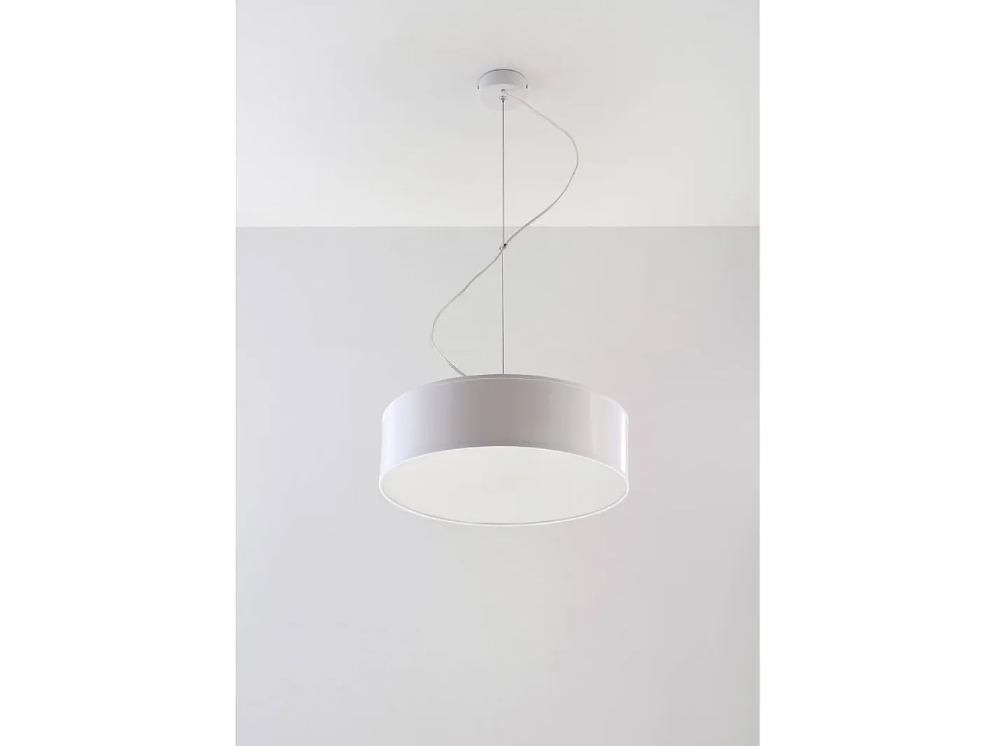 Sale Sollux Lighting Sollux ARENA - Lámpara colgante de techo redonda con 2 luces blanca, E27 Blanco