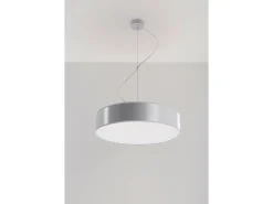 Sollux Lighting Sollux ARENA - Lámpara colgante de techo redonda con 3 luces, plata, E27 Gris Outlet