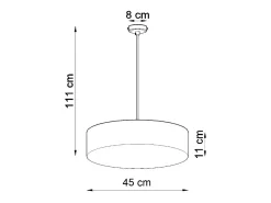 Sollux Lighting Sollux ARENA - Lámpara colgante de techo redonda con 3 luces, plata, E27 Gris Outlet