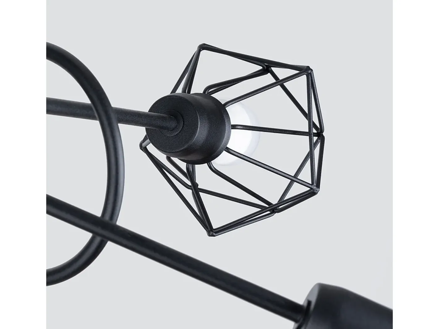 Sollux Lighting Lámpara Suspendida-Sollux Artemis Lámpara de techo semiempotrable multi brazos negra Negro