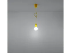 Discount Sollux Lighting Sollux DIEGO - 1 lámpara colgante de techo amarilla Amarillo
