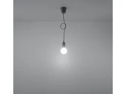 Sollux Lighting Lámpara Suspendida-Sollux DIEGO - 1 luz colgante de techo Gris