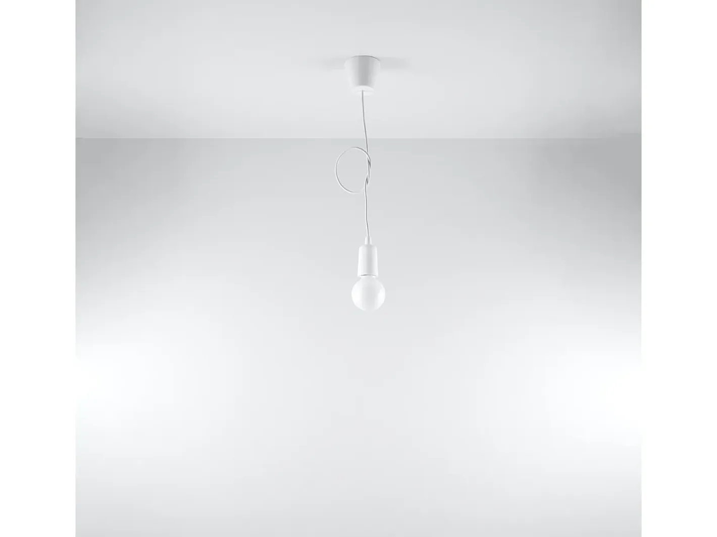Sollux Lighting Lámpara Suspendida-Sollux DIEGO - 1 luz colgante de techo Blanco