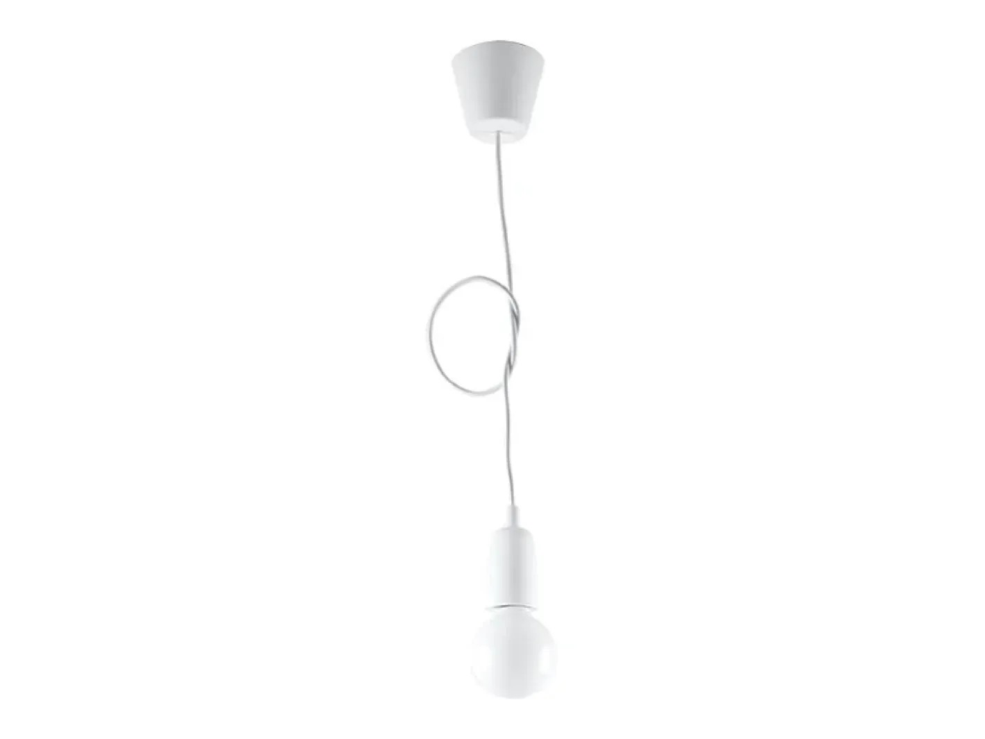 Sollux Lighting Lámpara Suspendida-Sollux DIEGO - 1 luz colgante de techo Blanco