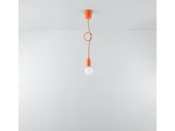 Sollux Lighting Lámpara Suspendida-Sollux DIEGO - 1 luz colgante de techo Naranja