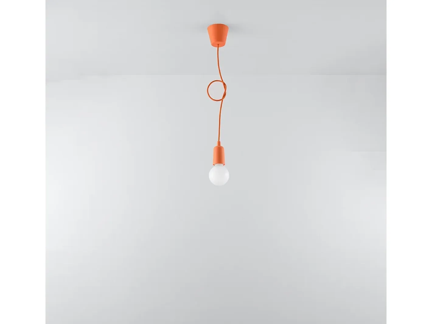 Sollux Lighting Lámpara Suspendida-Sollux DIEGO - 1 luz colgante de techo Naranja