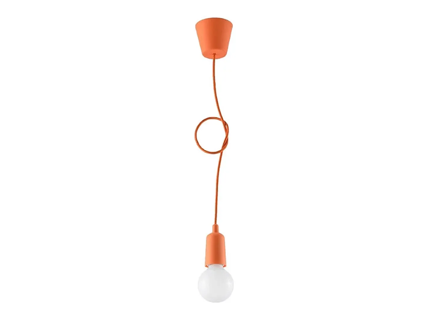 Sollux Lighting Lámpara Suspendida-Sollux DIEGO - 1 luz colgante de techo Naranja