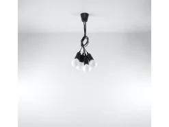 Sollux Lighting Lámpara Suspendida-Sollux DIEGO - Colgante de racimo de techo de 5 luces Negro