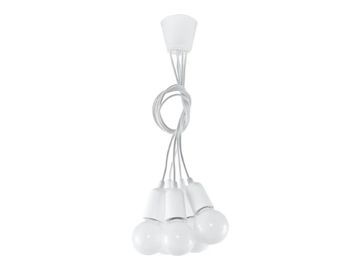 Sollux Lighting Lámpara Suspendida-Sollux DIEGO - Colgante de racimo de 5 luces Blanco