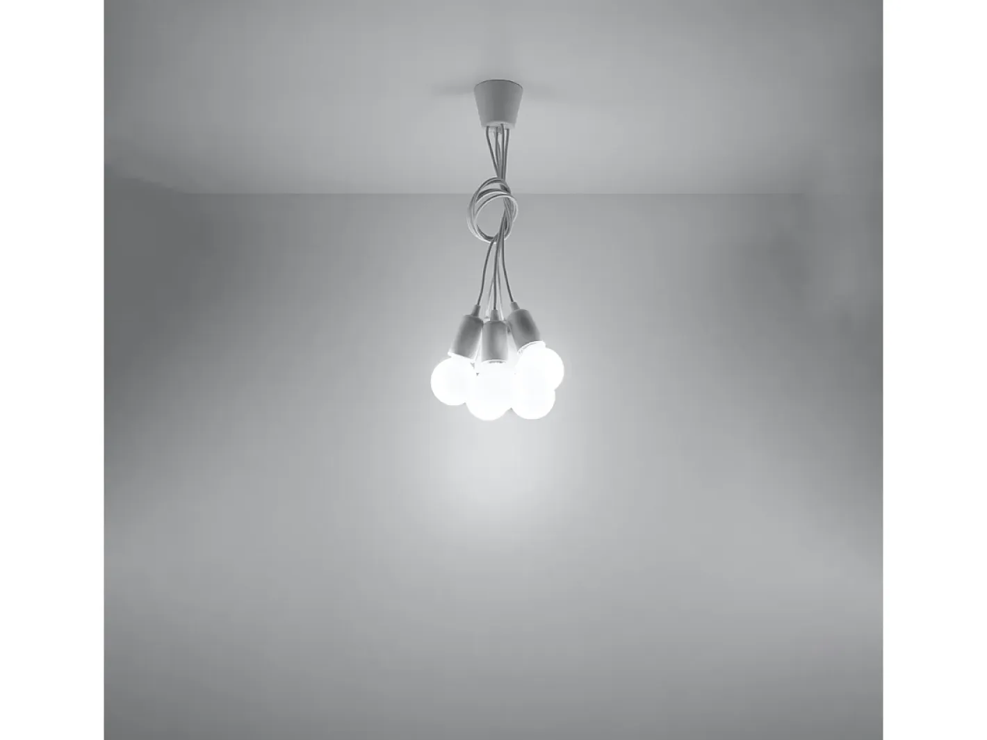 Sollux Lighting Lámpara Suspendida-Sollux DIEGO - Colgante de racimo de 5 luces Blanco