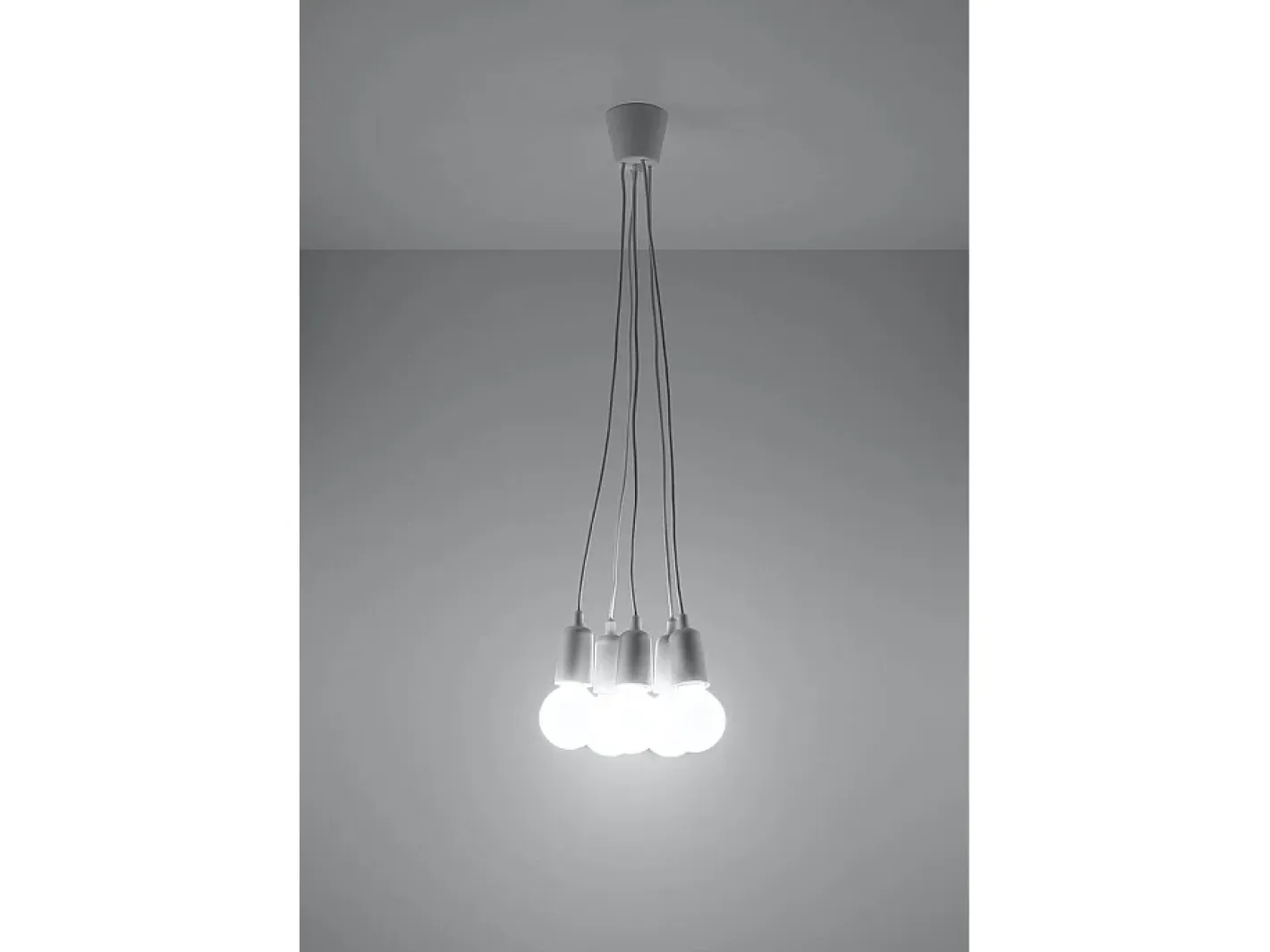 Sollux Lighting Lámpara Suspendida-Sollux DIEGO - Colgante de racimo de 5 luces Blanco