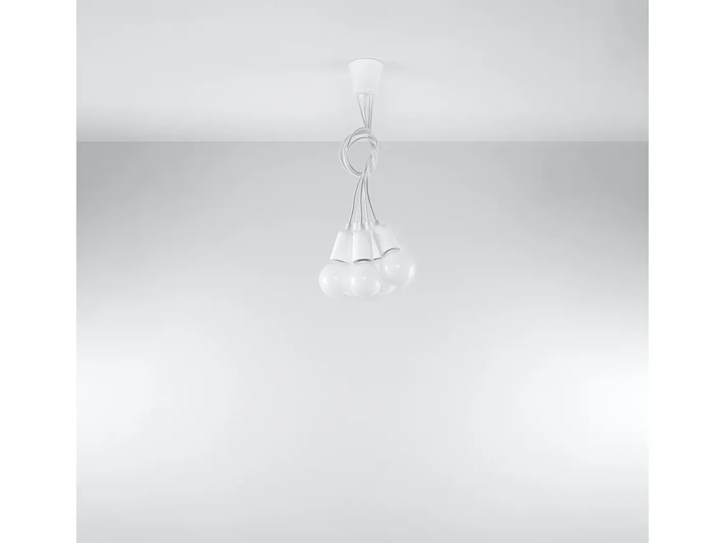 Sollux Lighting Lámpara Suspendida-Sollux DIEGO - Colgante de racimo de 5 luces Blanco
