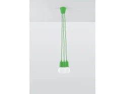 Sollux Lighting Lámpara Suspendida-Sollux DIEGO - Lámpara colgante de techo con 3 luces Verde
