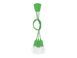 Sollux Lighting Lámpara Suspendida-Sollux DIEGO - Lámpara colgante de techo con 3 luces Verde