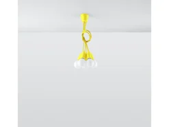 Sollux Lighting Sollux DIEGO - Lámpara colgante de techo con 5 luces, Amarillo Outlet