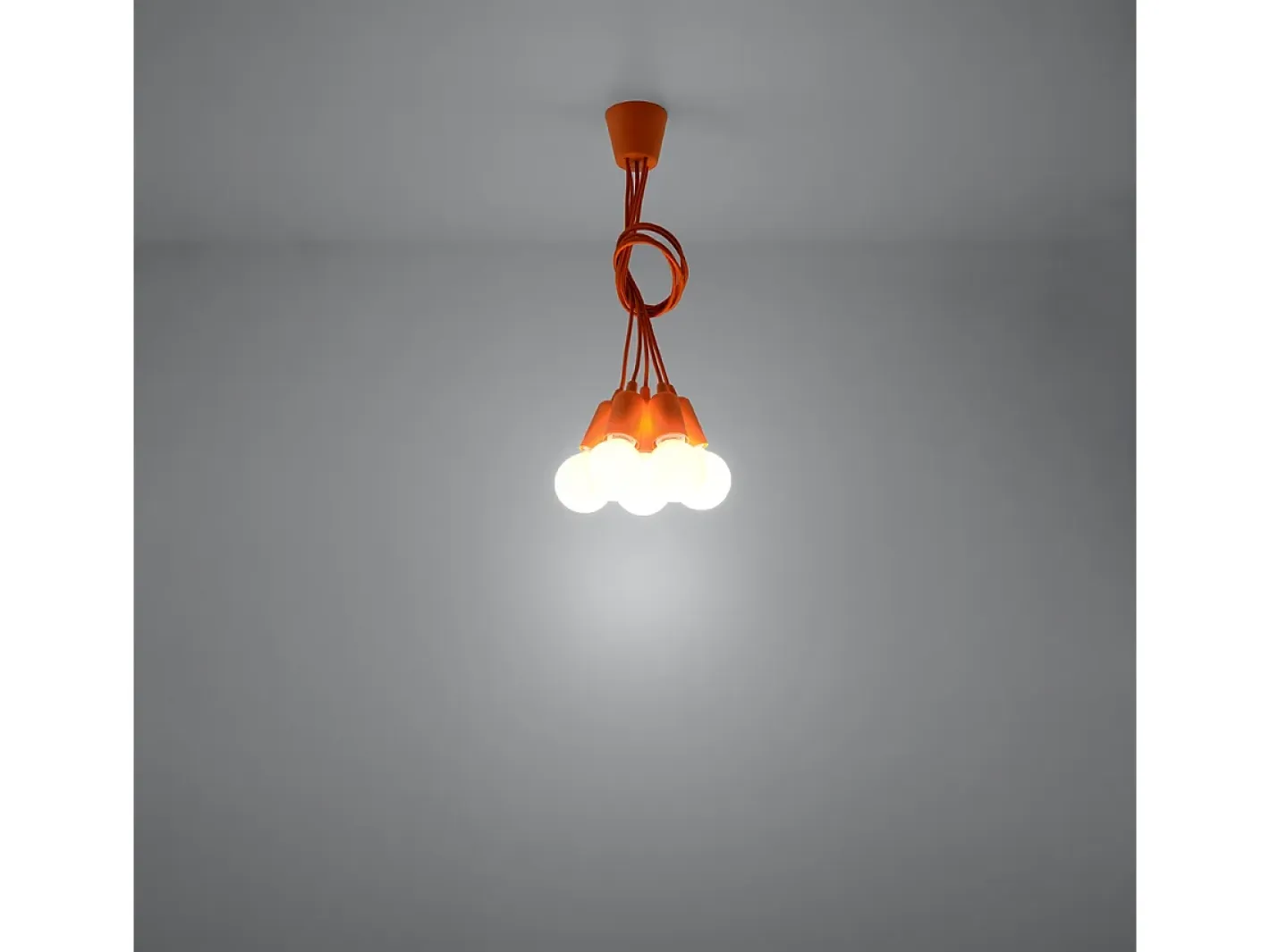 Sollux Lighting Sollux DIEGO - Lámpara colgante de techo con 5 luces, Naranja Hot