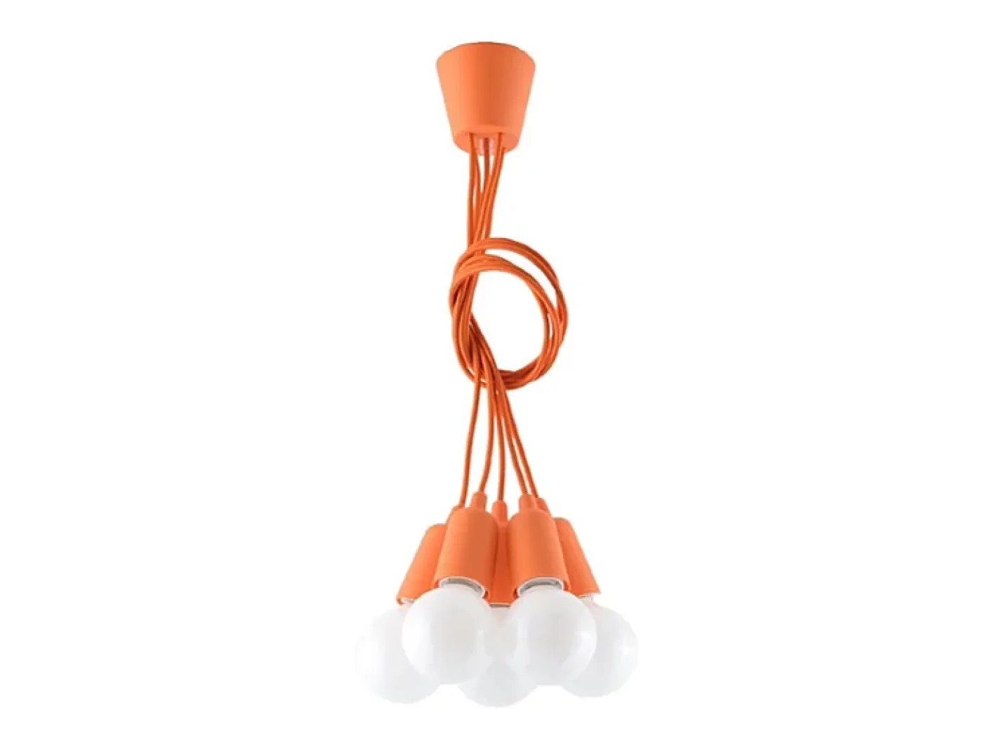 Sollux Lighting Sollux DIEGO - Lámpara colgante de techo con 5 luces, Naranja Hot