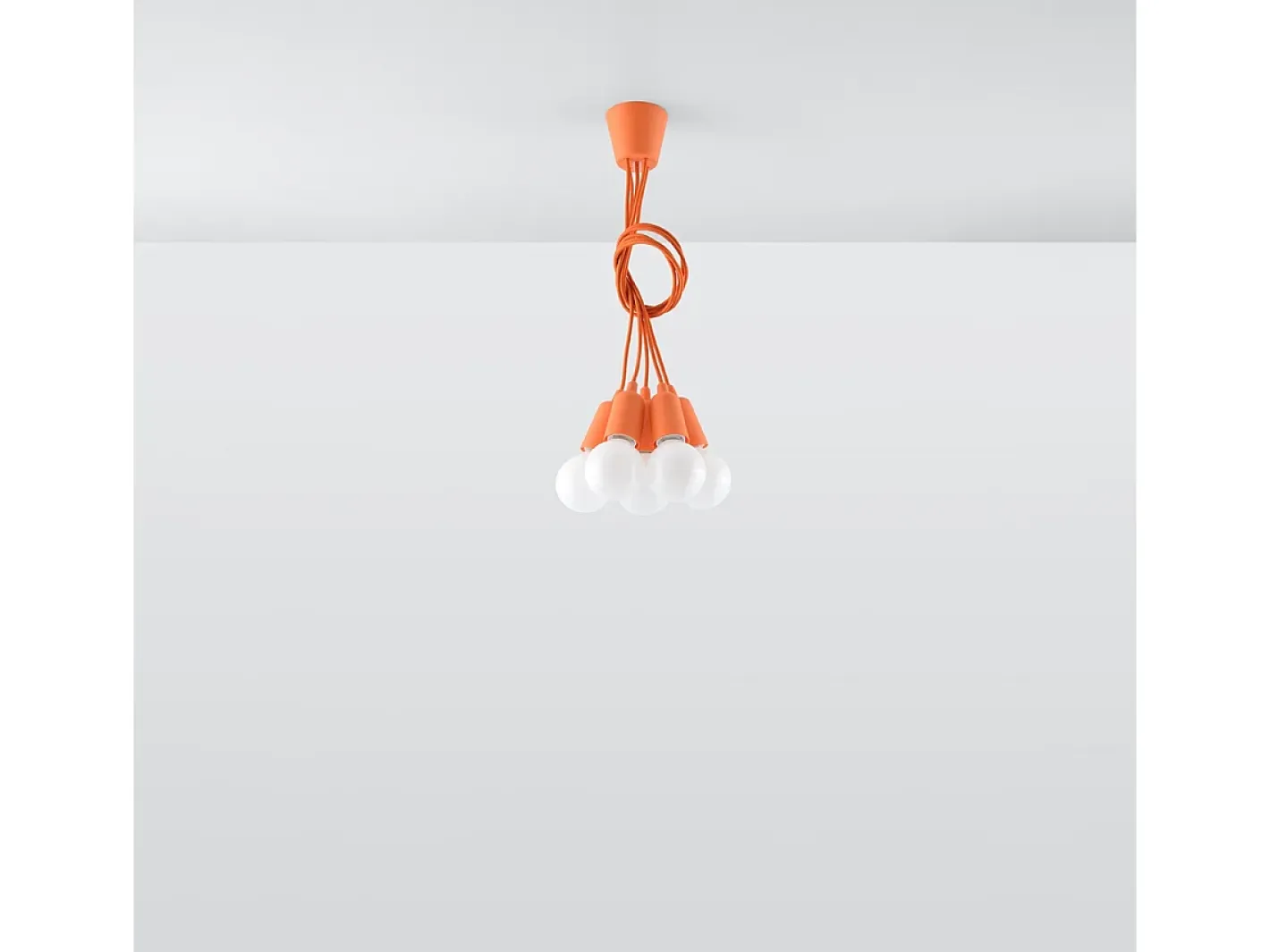 Sollux Lighting Sollux DIEGO - Lámpara colgante de techo con 5 luces, Naranja Hot