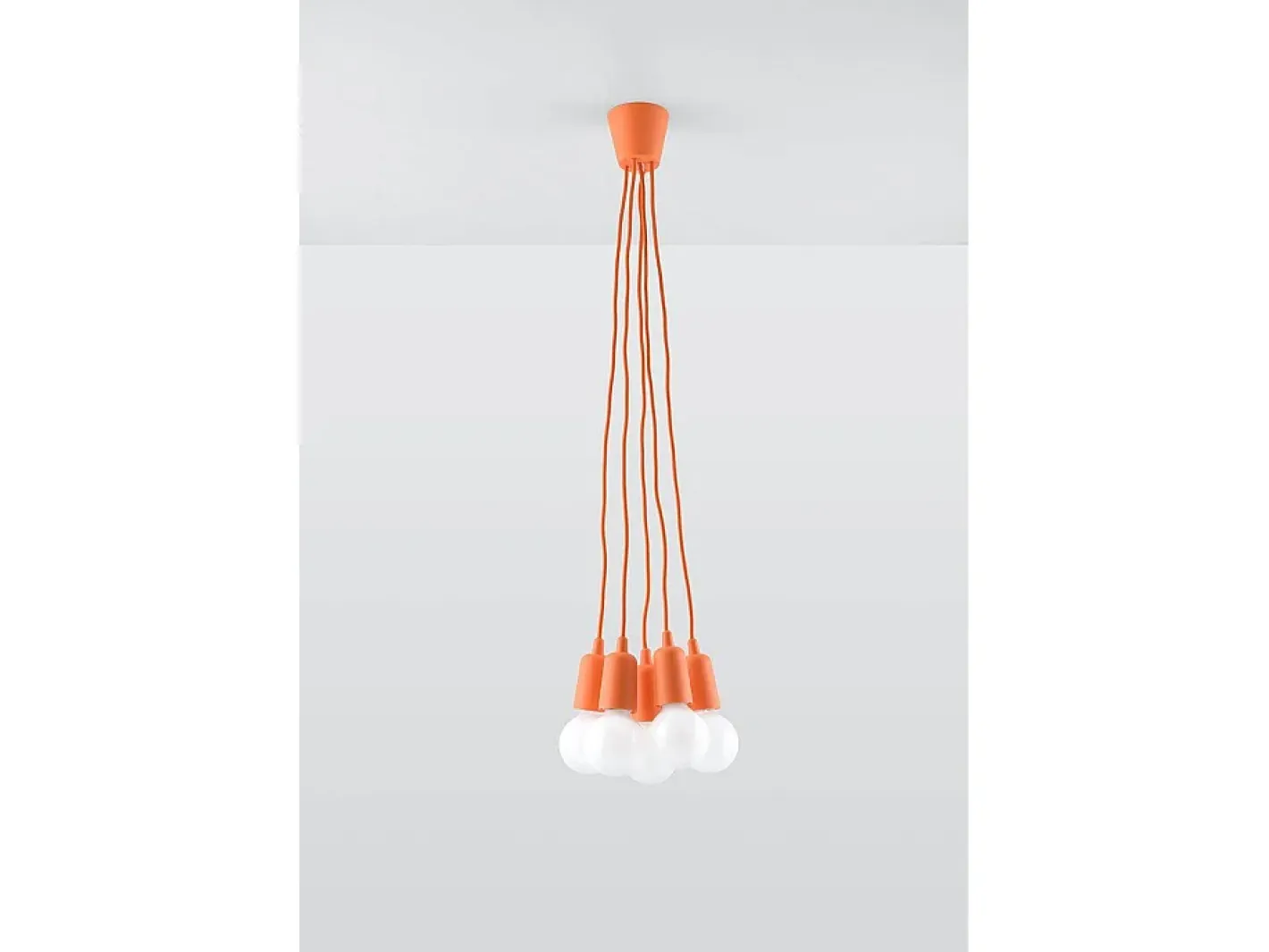 Sollux Lighting Sollux DIEGO - Lámpara colgante de techo con 5 luces, Naranja Hot