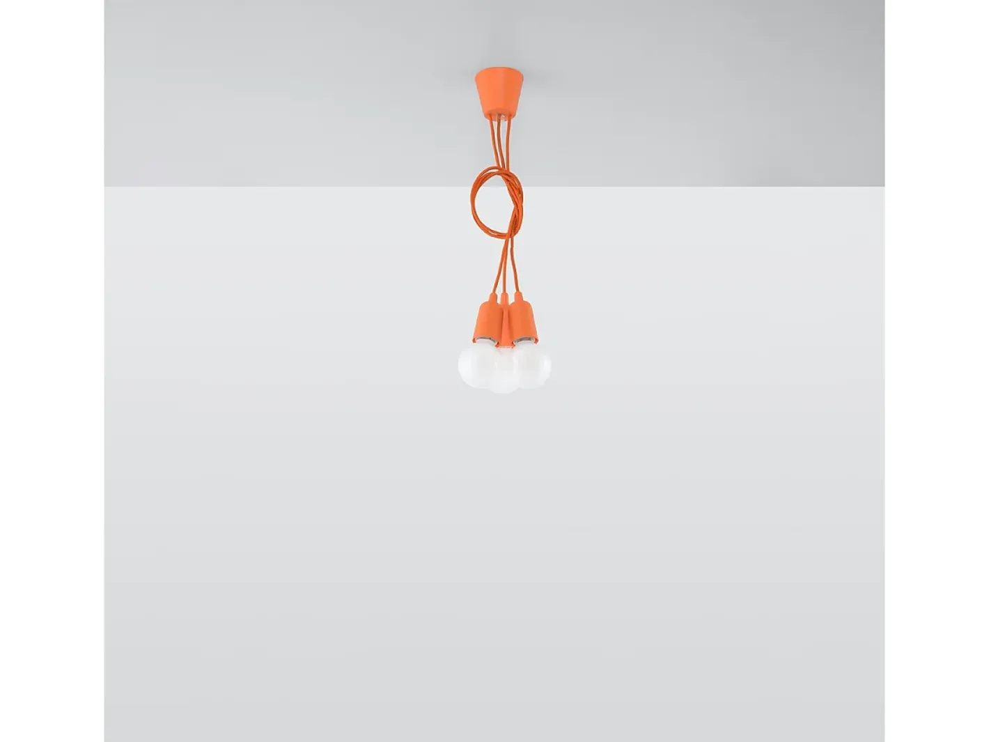Sollux Lighting Lámpara Suspendida-Sollux DIEGO - Lámpara colgante de techo con 3 luces, Naranja