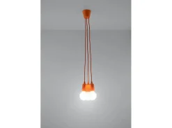 Sollux Lighting Lámpara Suspendida-Sollux DIEGO - Lámpara colgante de techo con 3 luces, Naranja