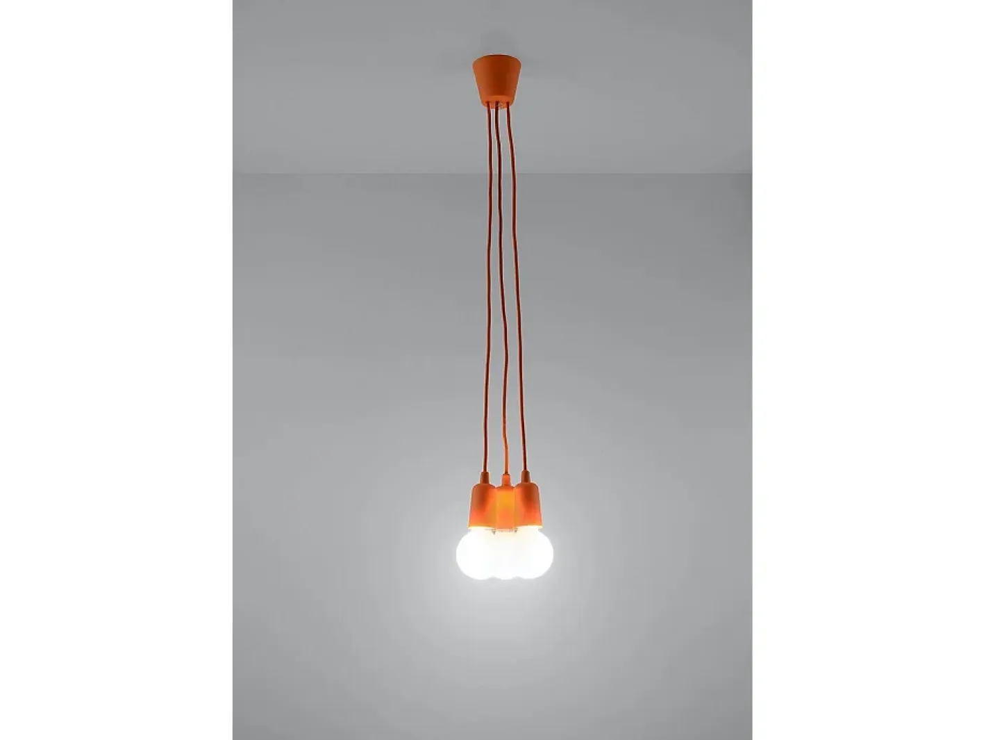 Sollux Lighting Lámpara Suspendida-Sollux DIEGO - Lámpara colgante de techo con 3 luces, Naranja