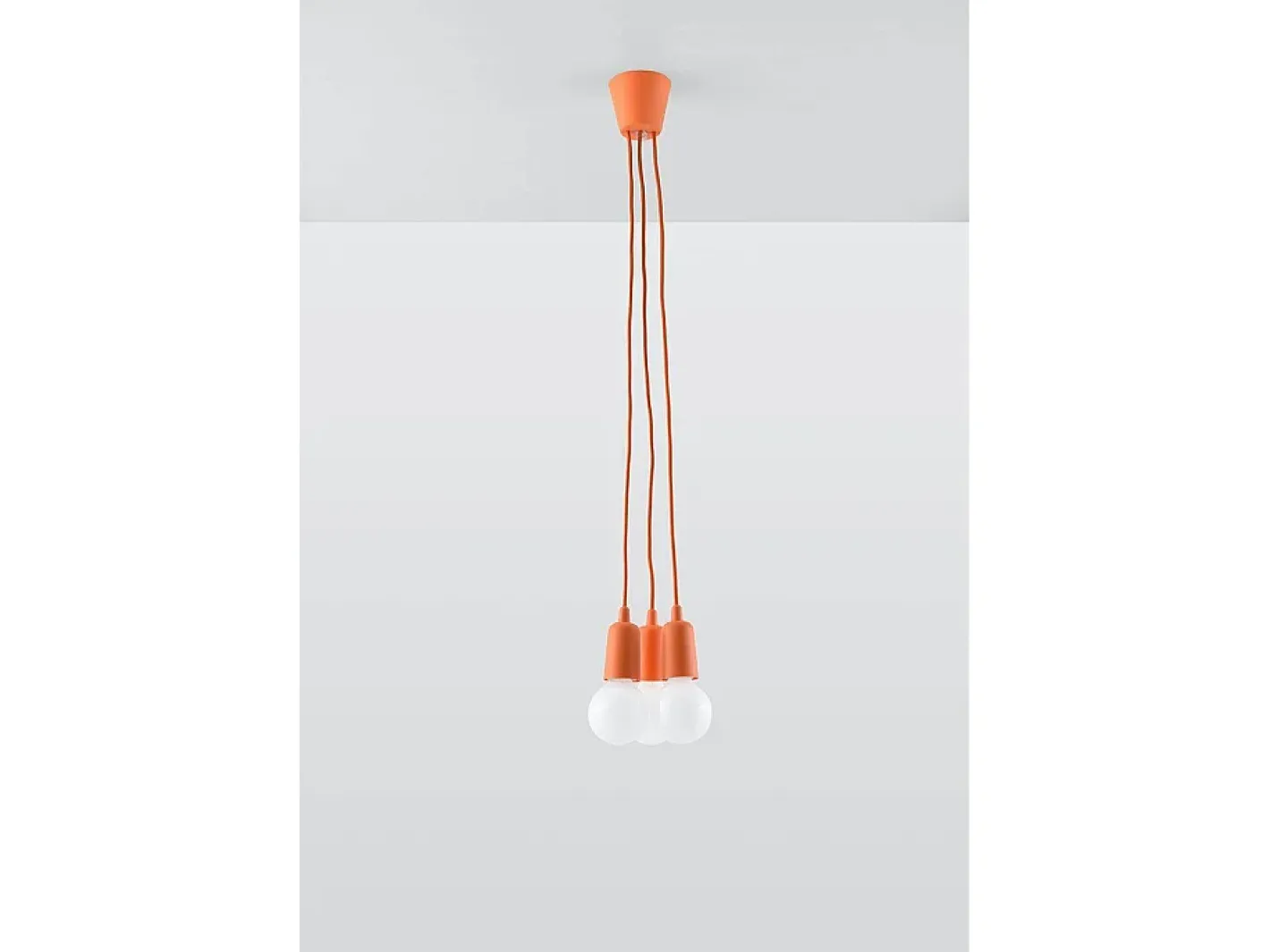 Sollux Lighting Lámpara Suspendida-Sollux DIEGO - Lámpara colgante de techo con 3 luces, Naranja