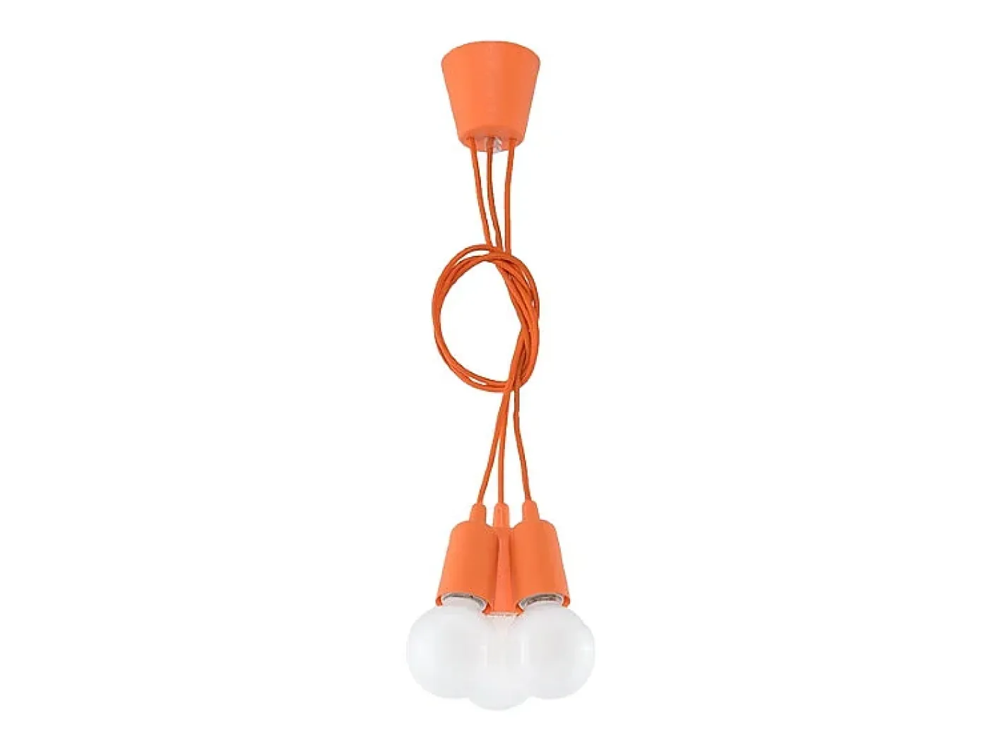 Sollux Lighting Lámpara Suspendida-Sollux DIEGO - Lámpara colgante de techo con 3 luces, Naranja