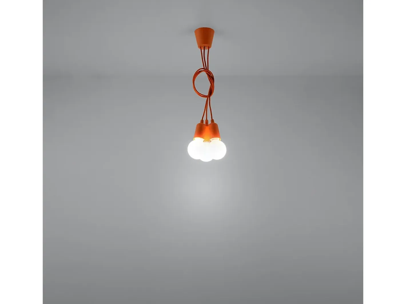 Sollux Lighting Lámpara Suspendida-Sollux DIEGO - Lámpara colgante de techo con 3 luces, Naranja