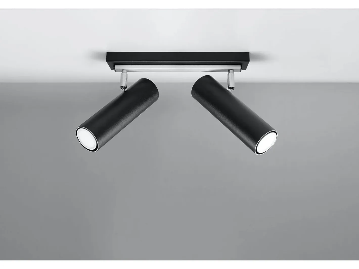 Sollux Lighting Sollux DIREZIONE - Barra de 2 focos de luz negra, GU10 Negro Sale
