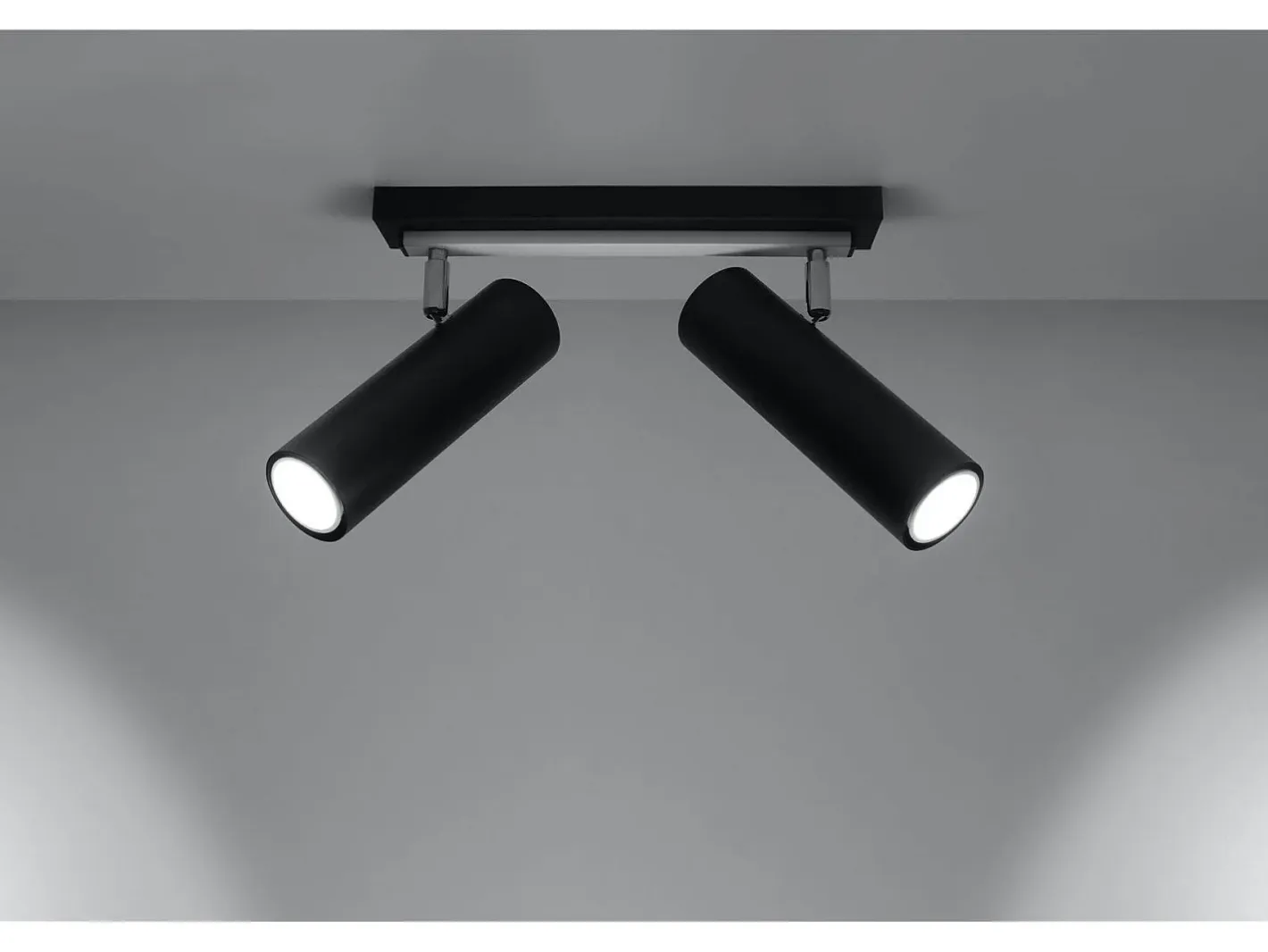Sollux Lighting Sollux DIREZIONE - Barra de 2 focos de luz negra, GU10 Negro Sale