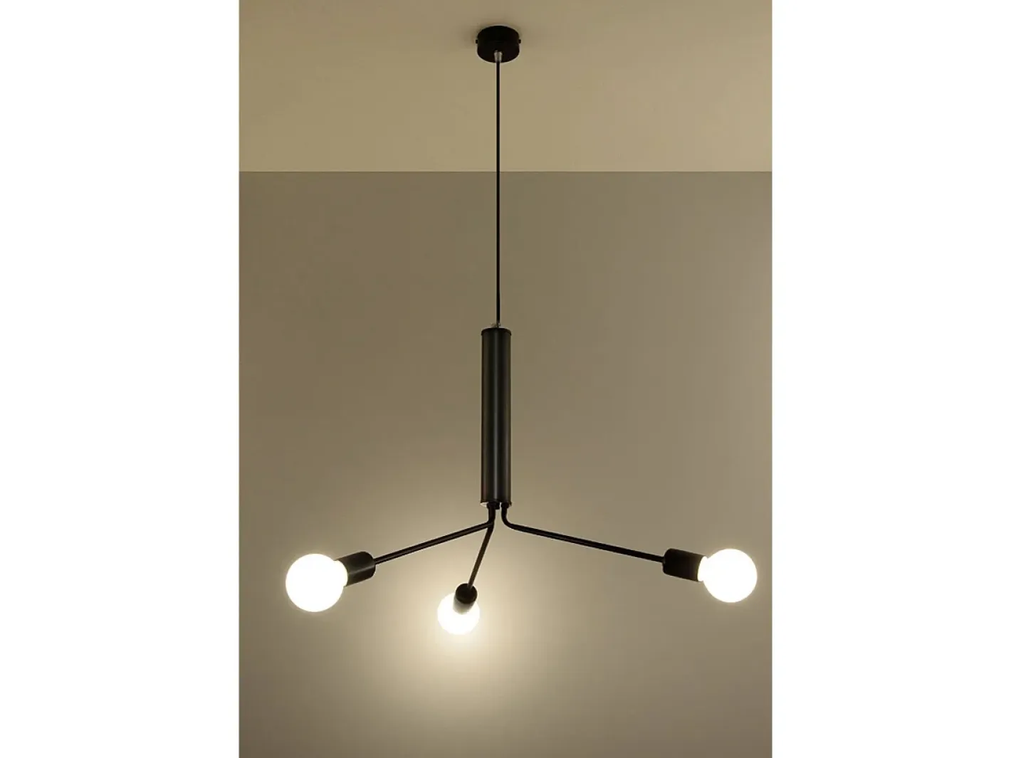 Online Sollux Lighting Sollux DUOMO - Colgante colgante de 3 luces en racimo , E27 Negro