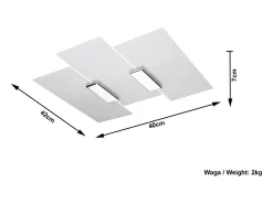 Outlet Sollux Lighting Sollux FABIANO - Plafón decorativo de 3 luces , Cromado, E27 Blanco