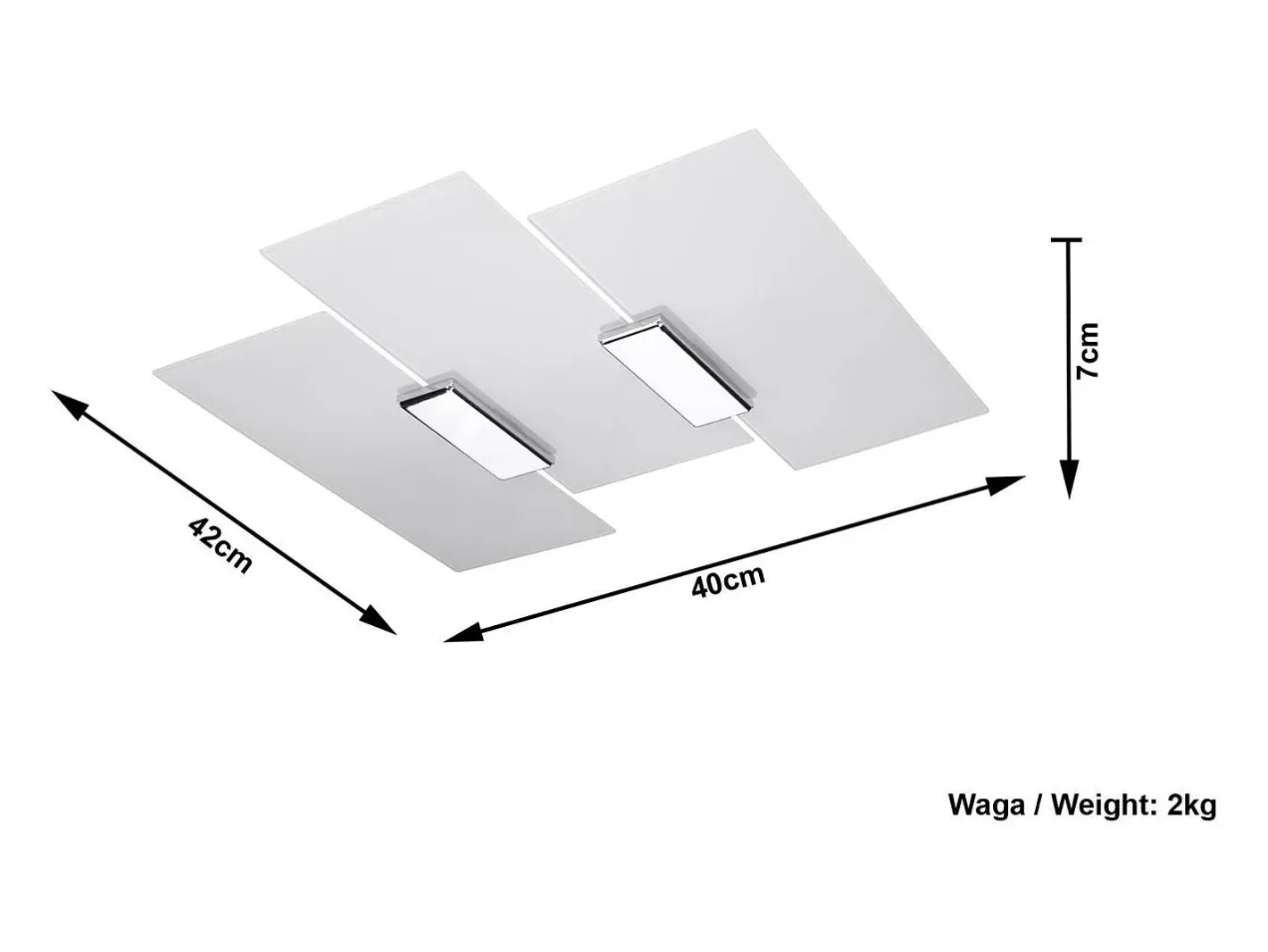 Outlet Sollux Lighting Sollux FABIANO - Plafón decorativo de 3 luces , Cromado, E27 Blanco