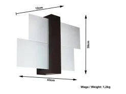 Sollux Lighting Aplique Para Pared-Sollux FENIKS - 1 luz de pared a ras de suelo Negro, E27 Marru00f3n