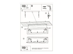 Sollux Lighting Plafón-Sollux FENIKS - Lámpara de techo empotrada de 2 luces Negra, E27 Marru00f3n