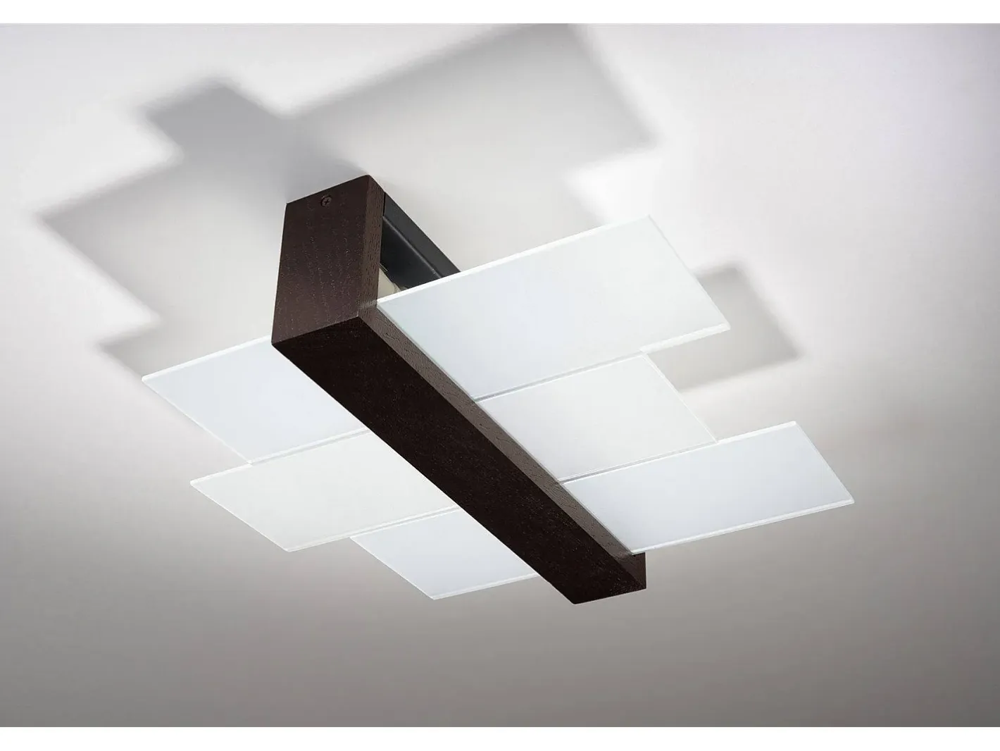 Sollux Lighting Plafón-Sollux FENIKS - Lámpara de techo empotrada de 2 luces Negra, E27 Marru00f3n
