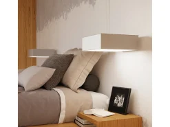 Sollux Lighting Plafón-Sollux HORUS - Lámpara de techo cuadrada a ras de suelo 3 luces Plata, E27 Gris
