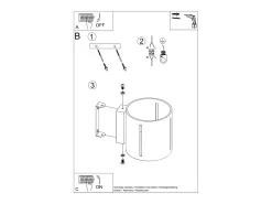 Sollux Lighting Sollux INEZ - 1 luz de pared a ras de suelo Blanca, G9 Blanco Hot