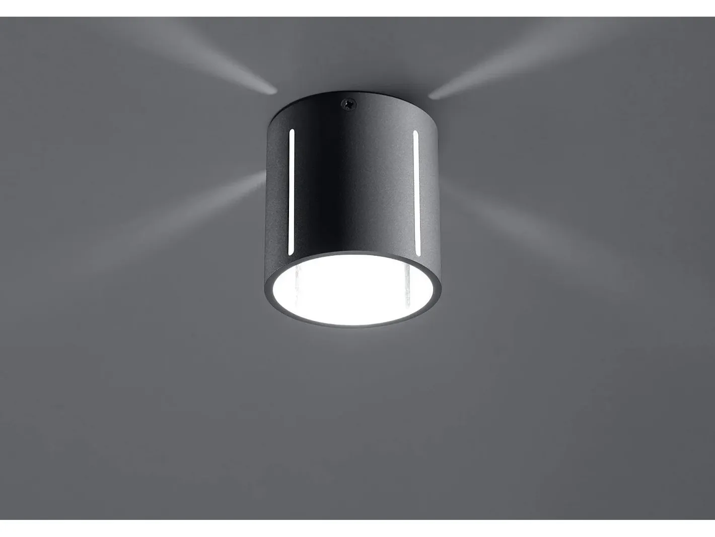 Sollux Lighting Plafón-Sollux INEZ - 1 luz de techo al ras de color claro, G9 Gris